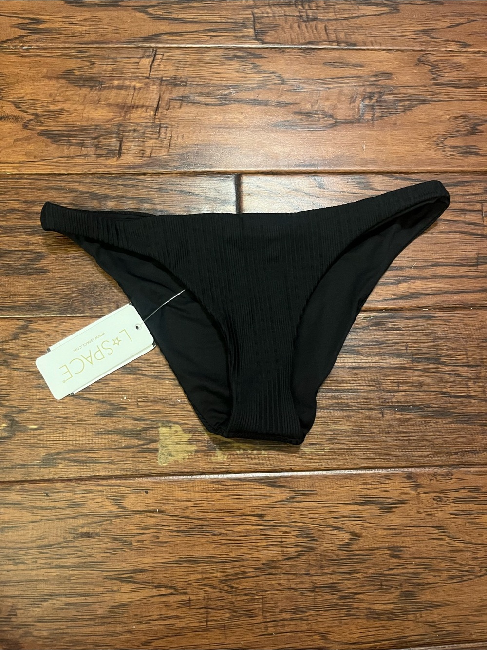 Camacho Black Ribbed Bikini Bottom